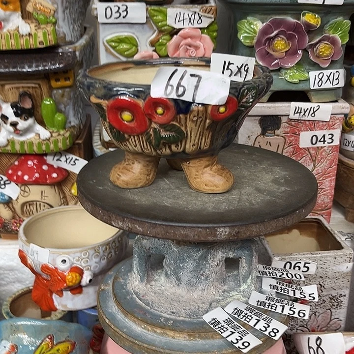 粗陶材质多肉花盆