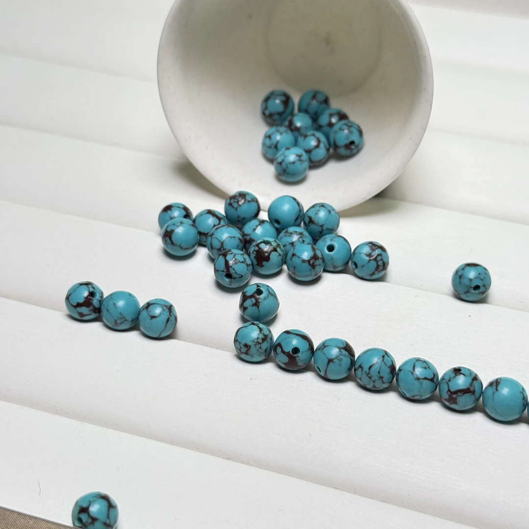 圆珠卡8mm铁线圆珠文玩手工艺配饰手工散珠【手串拍26颗】