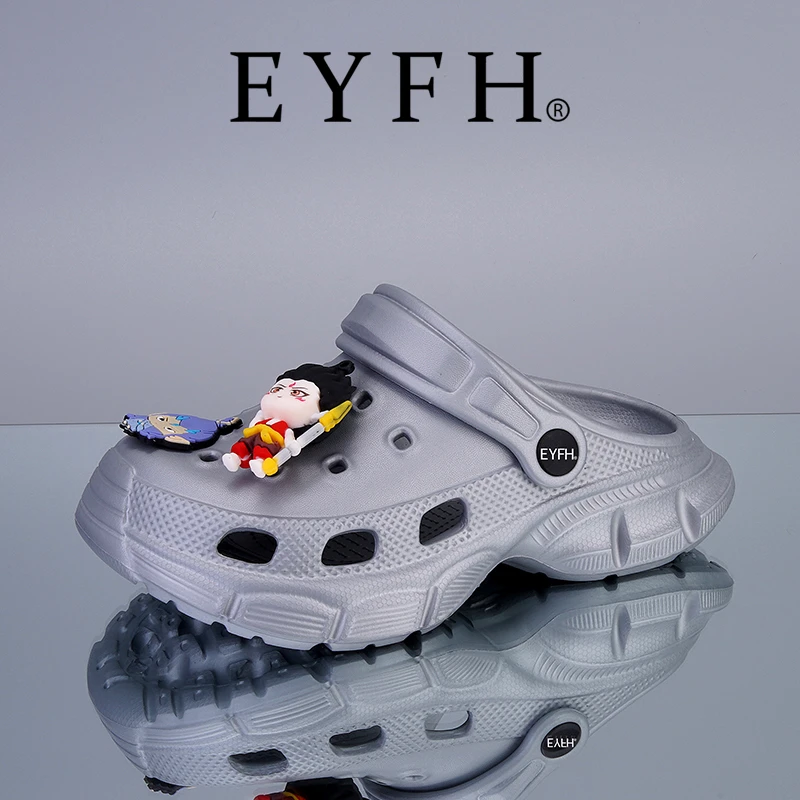 EYFH魔童闹海哪吒女孩夏季凉拖鞋软底防滑洞洞鞋男童沙滩涉水拖鞋