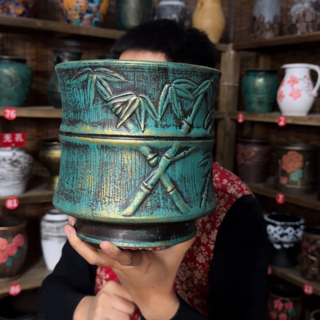 带孔高端浮雕花盆炸炸炸炸