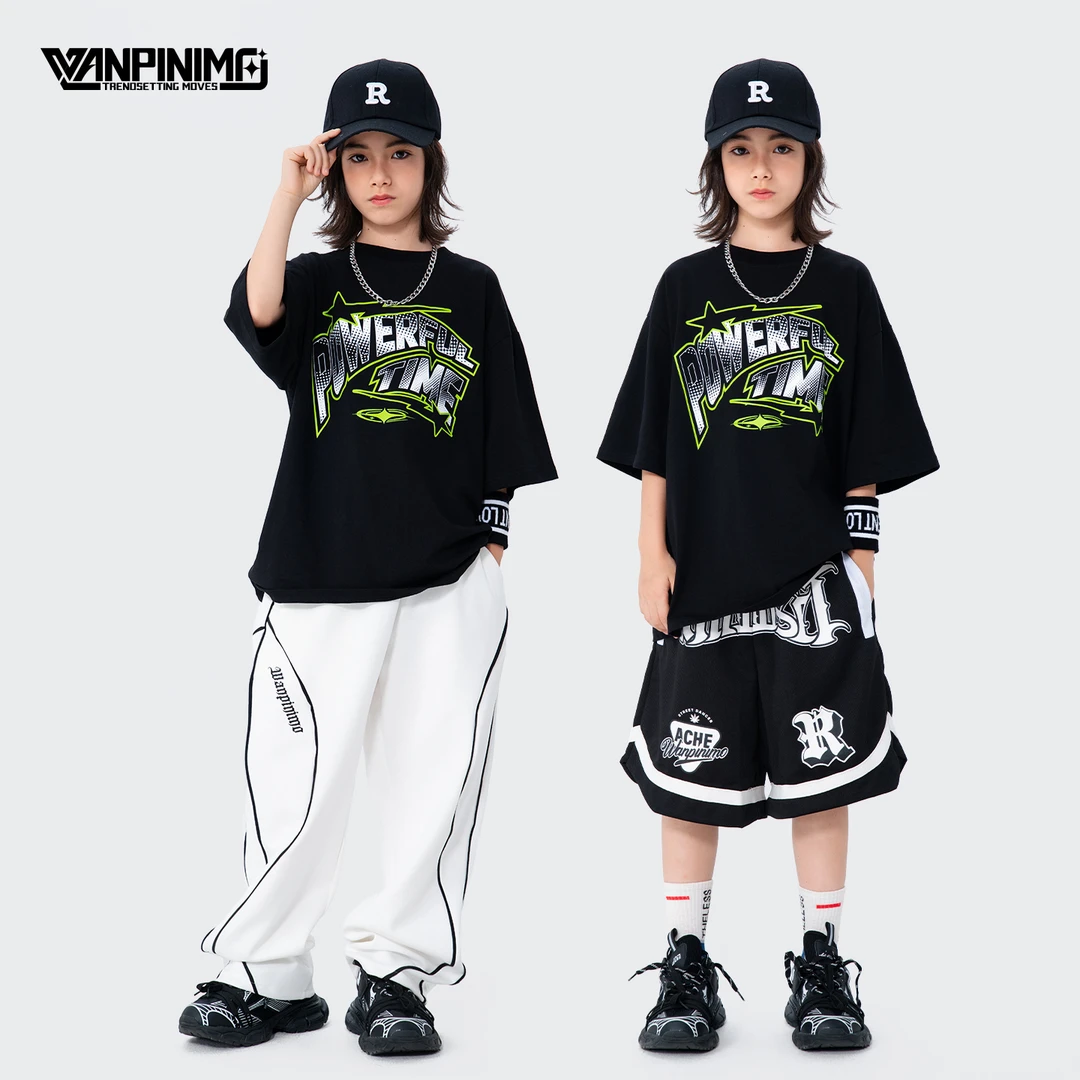 顽皮尼莫童装街舞儿童潮服嘻哈男童少儿hiphop潮牌宽松炸街演出服