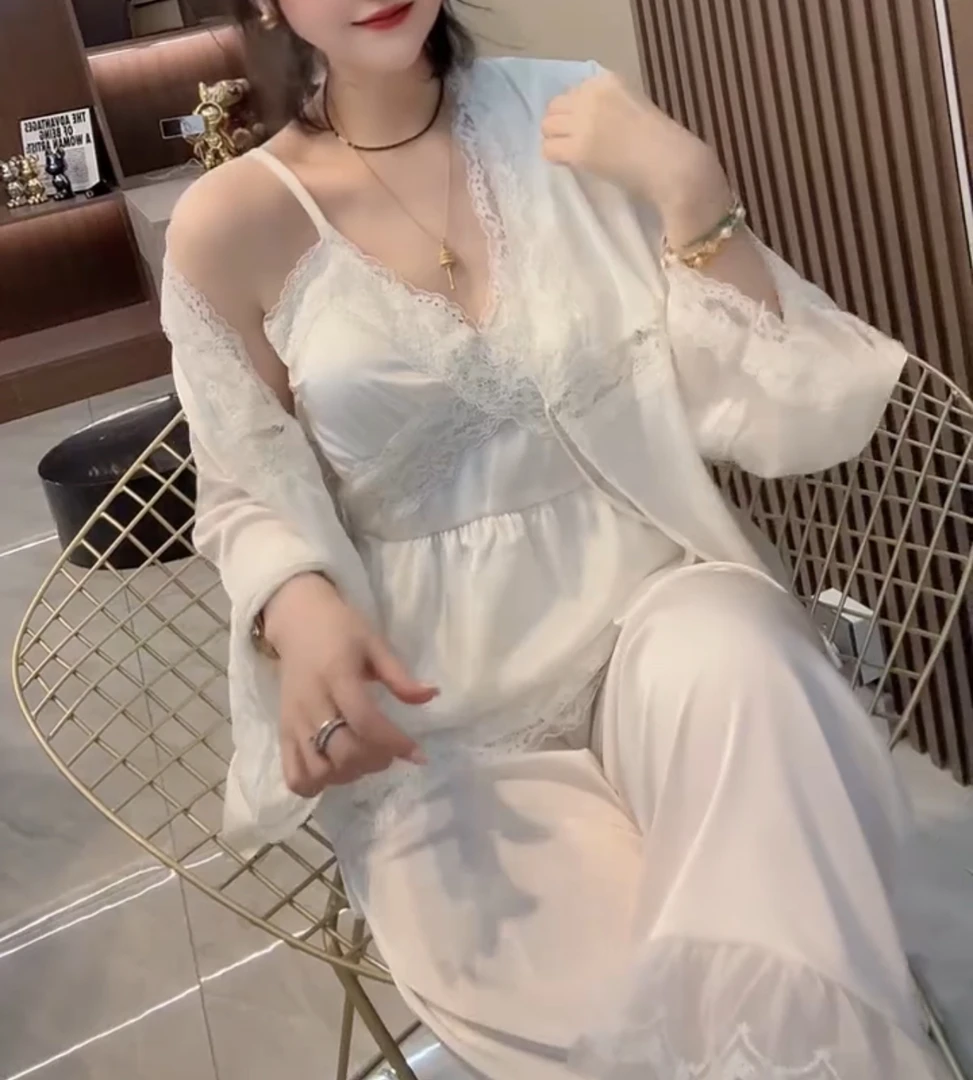 纯欲风显瘦家居服三件套