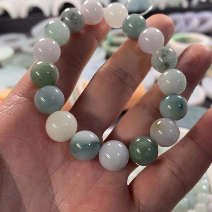 翡翠未镶嵌手链天然缅甸翡翠a货手串