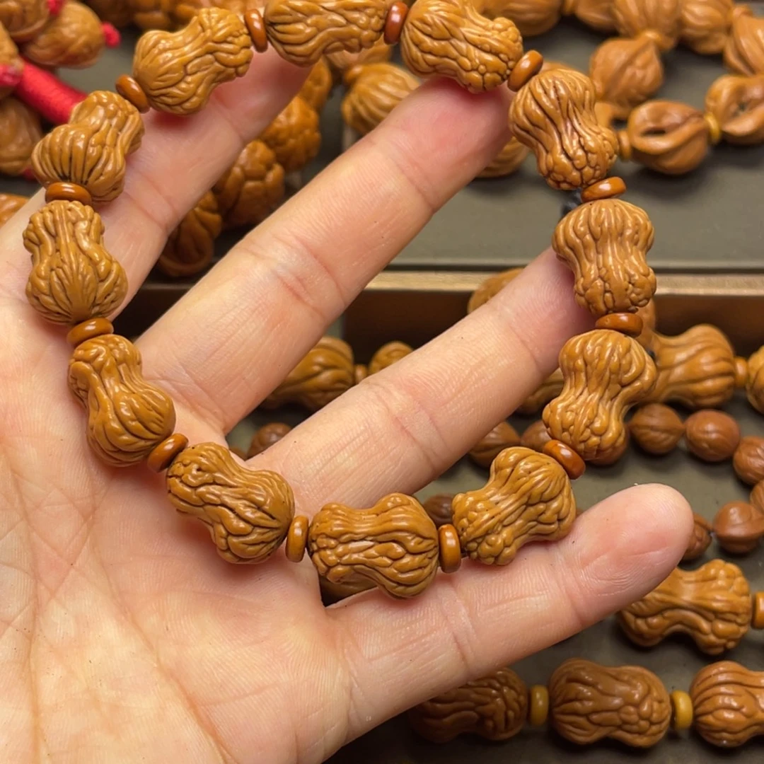 A***厂桃核手串龙纹桃核12
