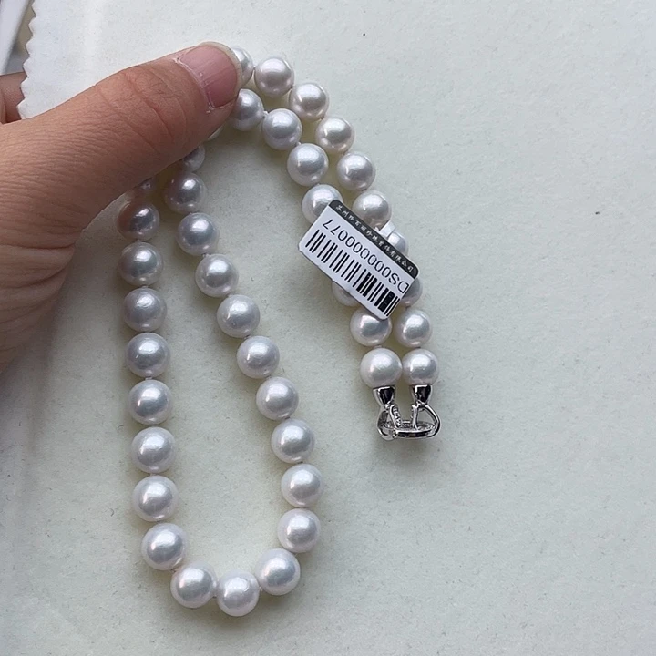 淡水珍珠颈饰银S925镶嵌卡9➕高品极光冷白炫彩毕业级