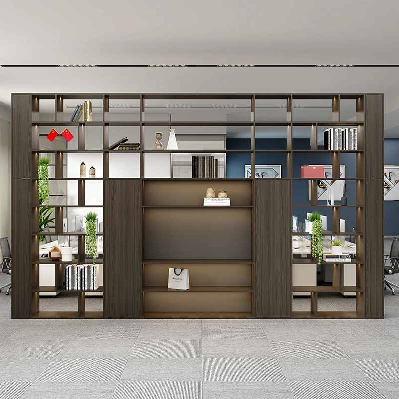 金鸾文件柜板式储物柜木质资料柜背景柜档案柜隔断柜书柜子