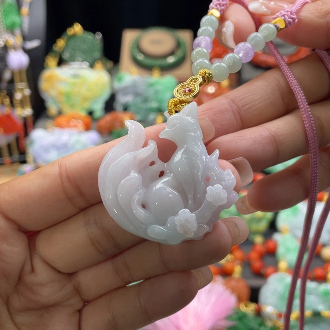 翡翠颈饰未镶嵌代编织