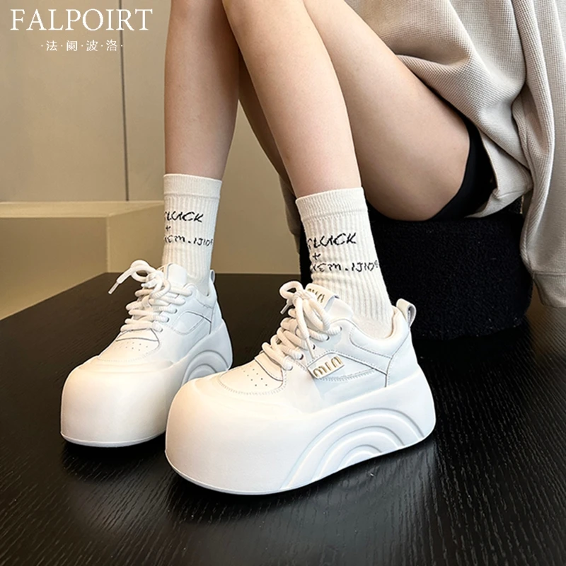 FALPOIRT 网红爆款丑萌大头板鞋女松糕厚底面包小白鞋潮流ins百搭