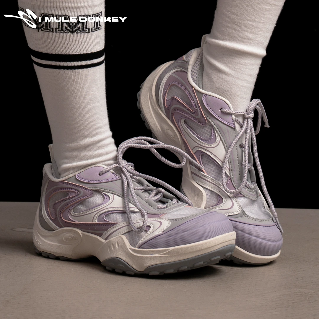 多嘴驴Donkey赛博星际系列【薄雾紫】运动鞋慢跑鞋户外休闲