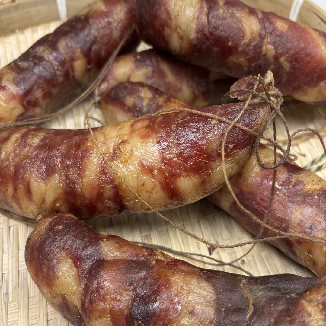 【盘县原味香肠】盘县本地农家手工香肠500g＋一个盘县血豆腐熟食猪