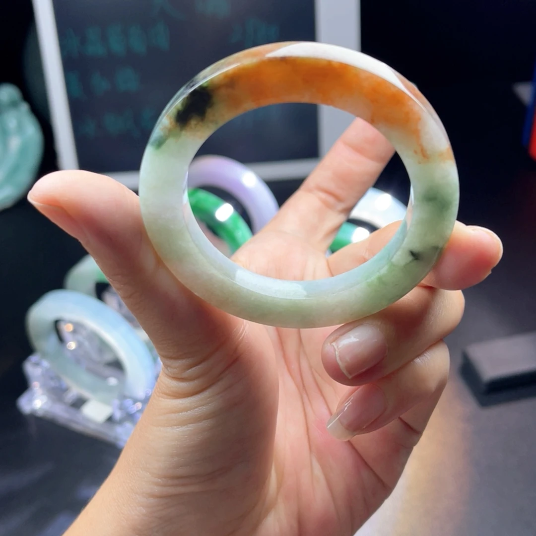 未镶嵌天然翡翠手镯定制定制翡翠