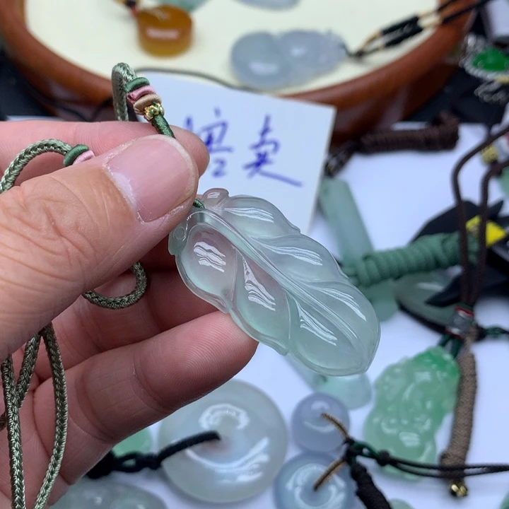 静***人一物一图，叶子吊坠