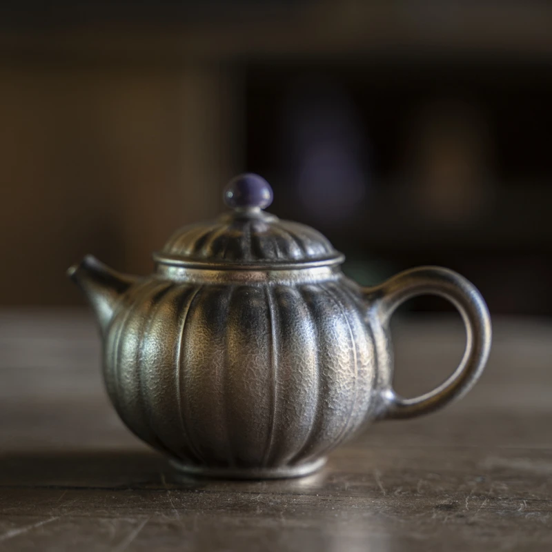 【小田甄陶】雲由丁香紫南瓜壶120CC（雲由S0095）口径4.5cm*7cm