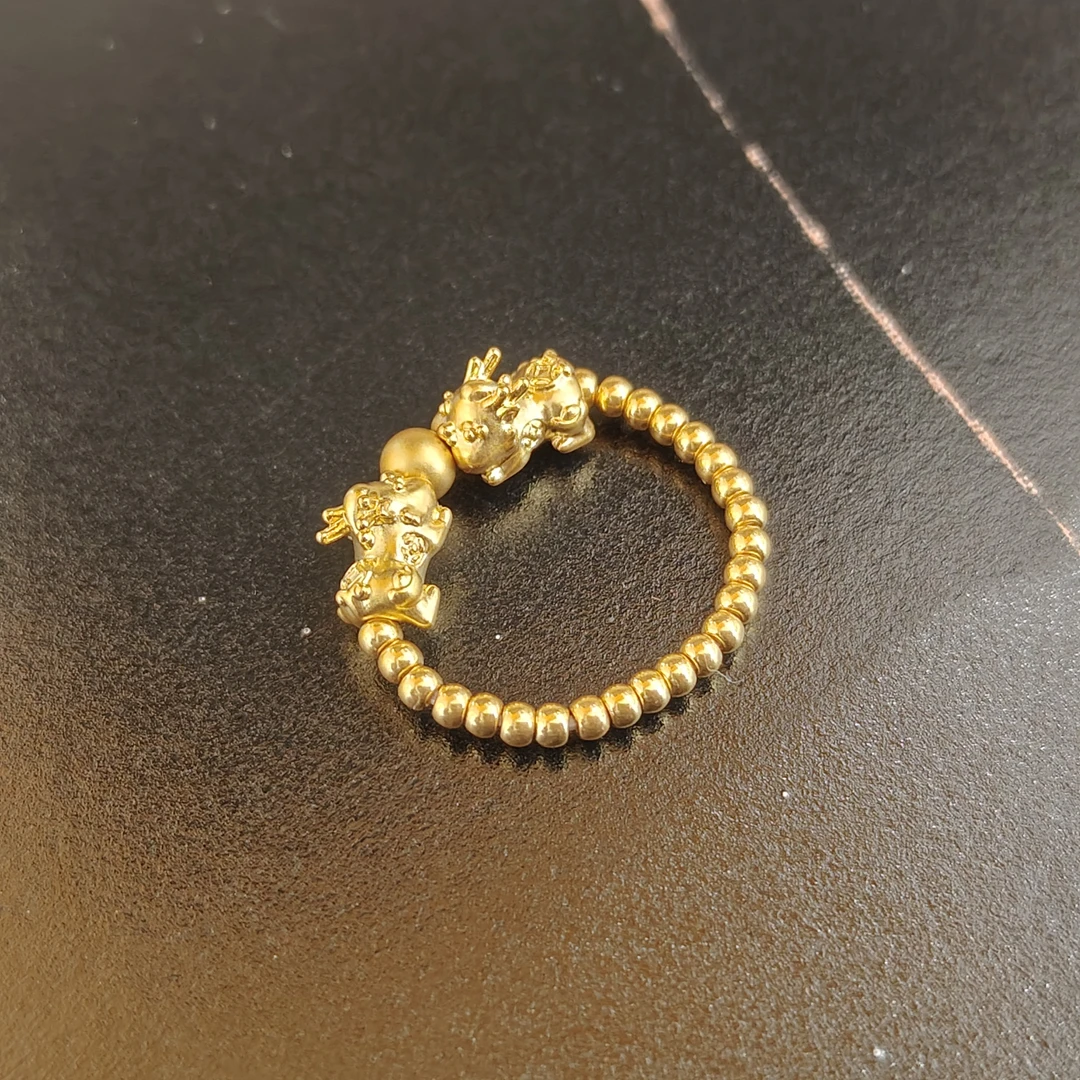 足金貔貅宝宝百搭小金珠时尚经典百搭ZR20021