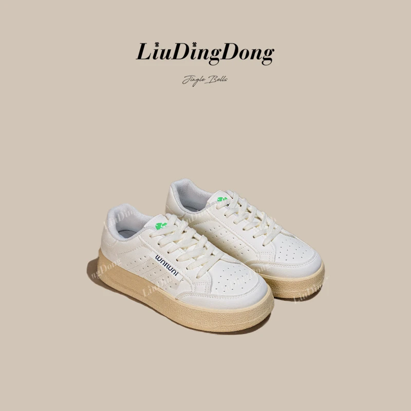 【刘叮咚女鞋】2024小白鞋女新款板鞋休闲运动老爹鞋ins潮网红