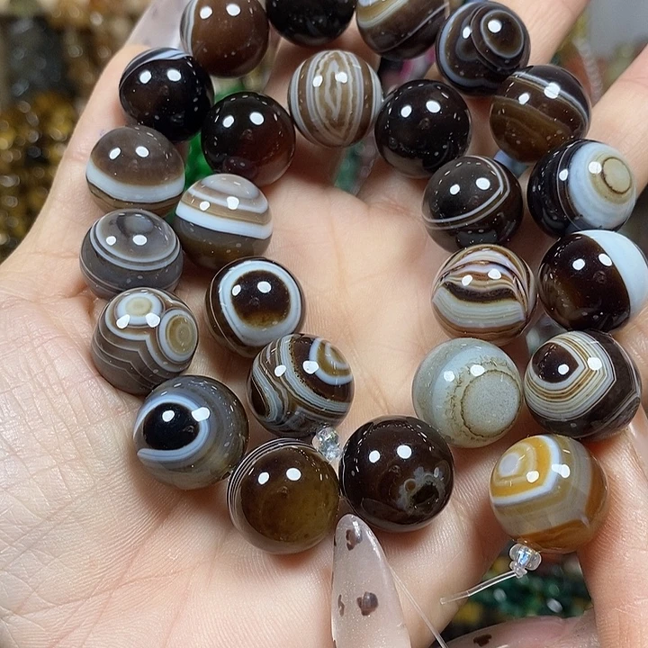 玛瑙/玉髓未镶嵌珠宝半成品玛瑙卡16mm