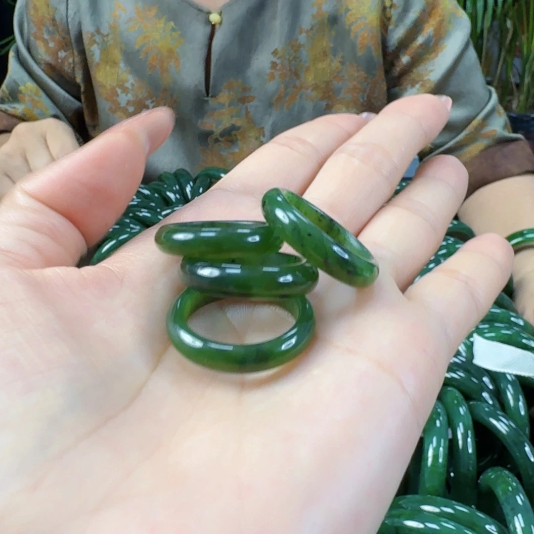 和田玉（碧玉）戒圈未镶嵌发其一