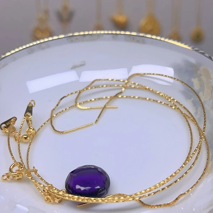 紫晶颈饰银S925镶嵌紫晶925镶嵌14