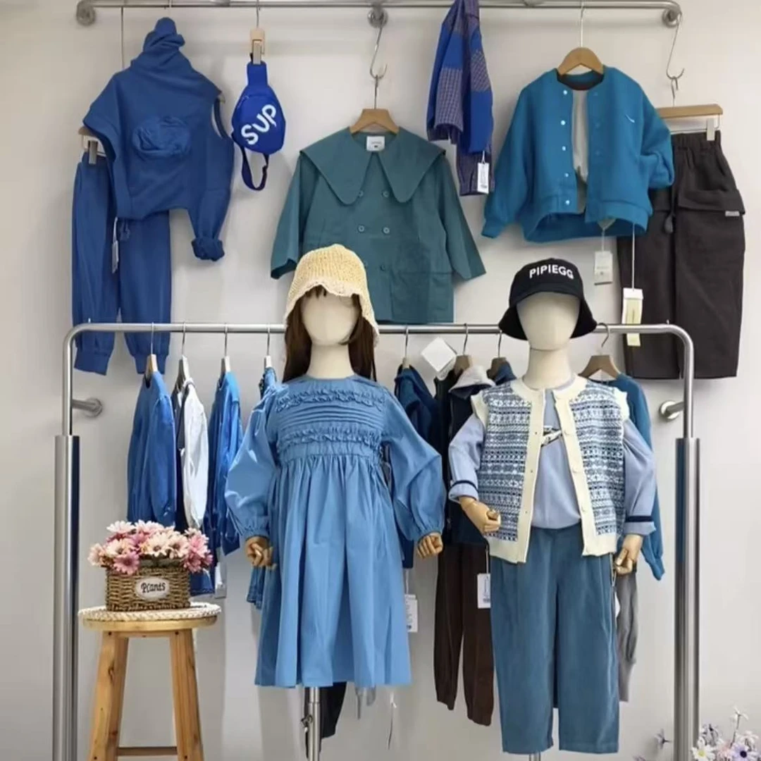 A6619#CYX-HXB-H91028童装M外套（黑色 蓝色）