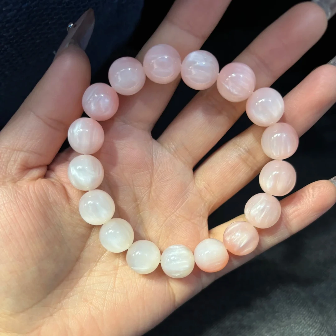海云母 串珠手链渐变粉 K419