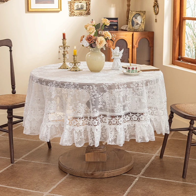 圆形  桌布  蕾丝餐桌布圆桌专用  尺寸全