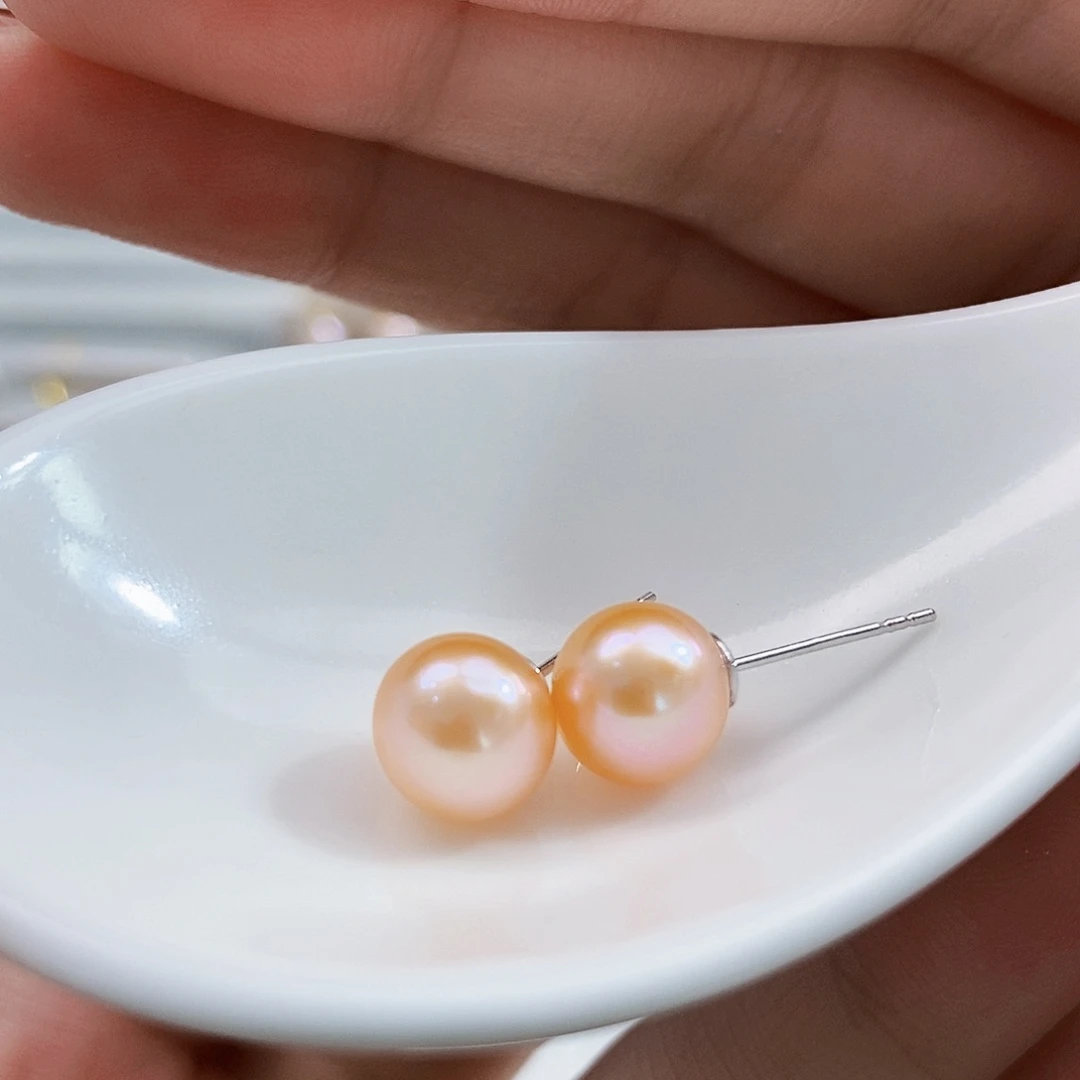 银S925镶嵌特价福利极光耳饰淡水珍珠