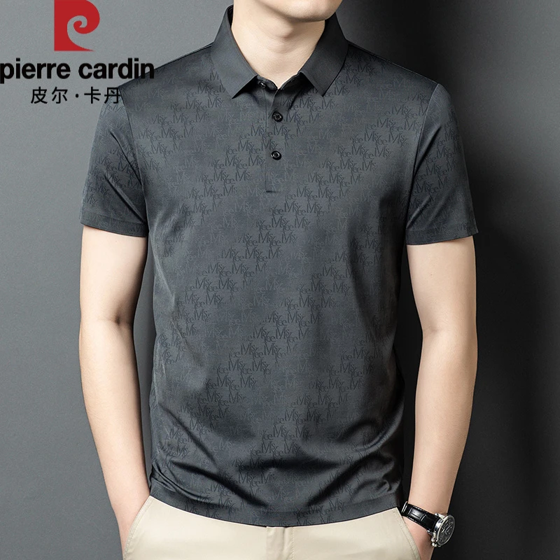皮尔卡丹正品夏季薄款男士短袖翻领T恤高档凉感商务休闲POLO衫潮