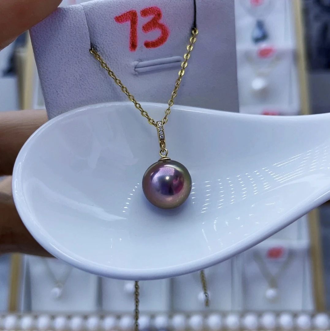 天然淡水珍珠吊坠11➕ 炫彩强光