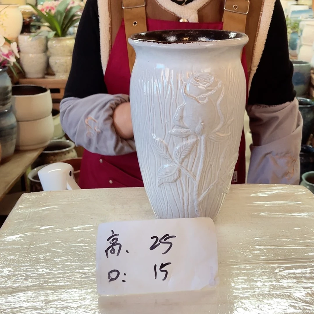 紫砂花盆高度25口径15