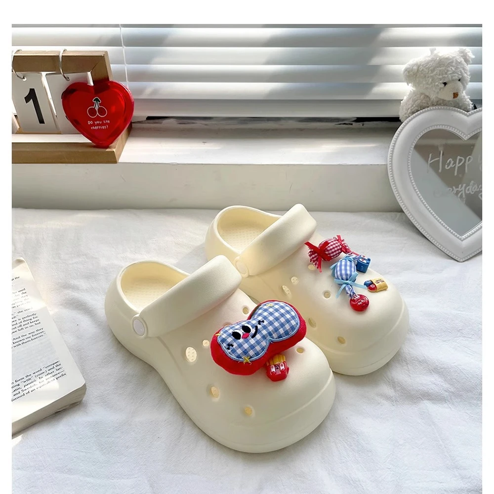 厚底增高洞洞鞋女外穿2025春夏季时尚网红爆款可爱糖果手术室拖鞋