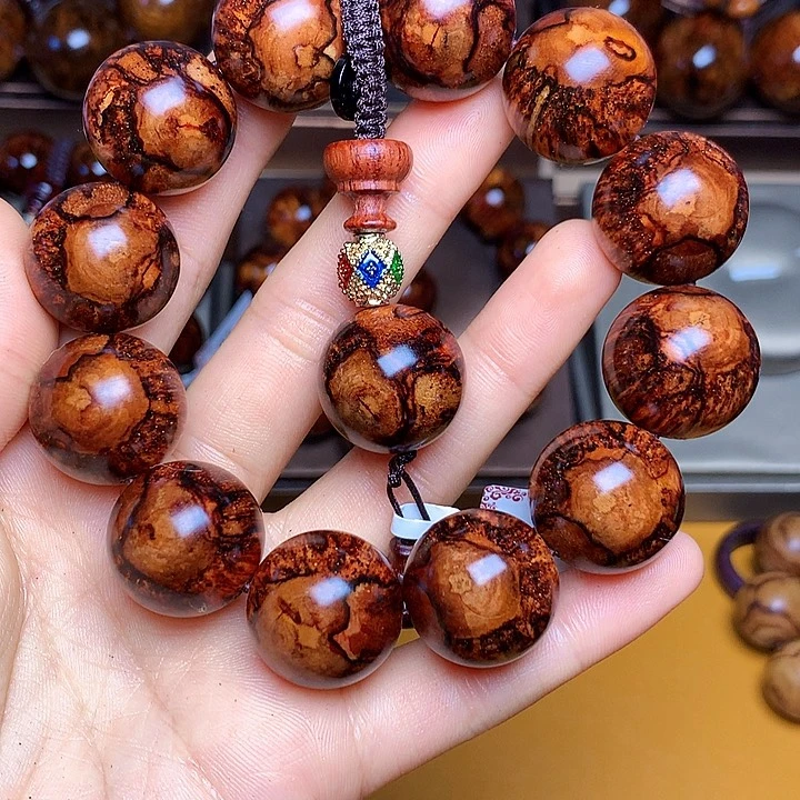 花梨木类手串/手链黄花梨风化料老挝花梨土埋料2.0