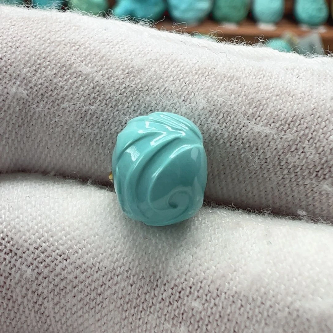 绿松石未镶嵌博古珠9.3mm