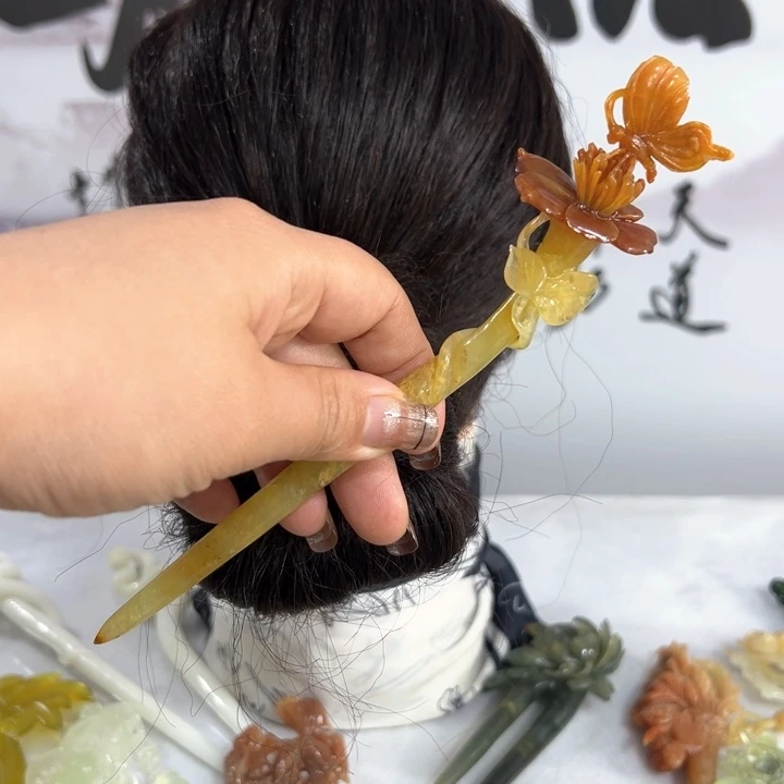 定制蛇纹石玉玲****）毛货发饰