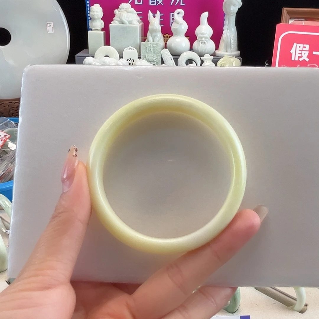蓝田玉（蛇纹石化大理石玉）手镯未镶嵌芸*
