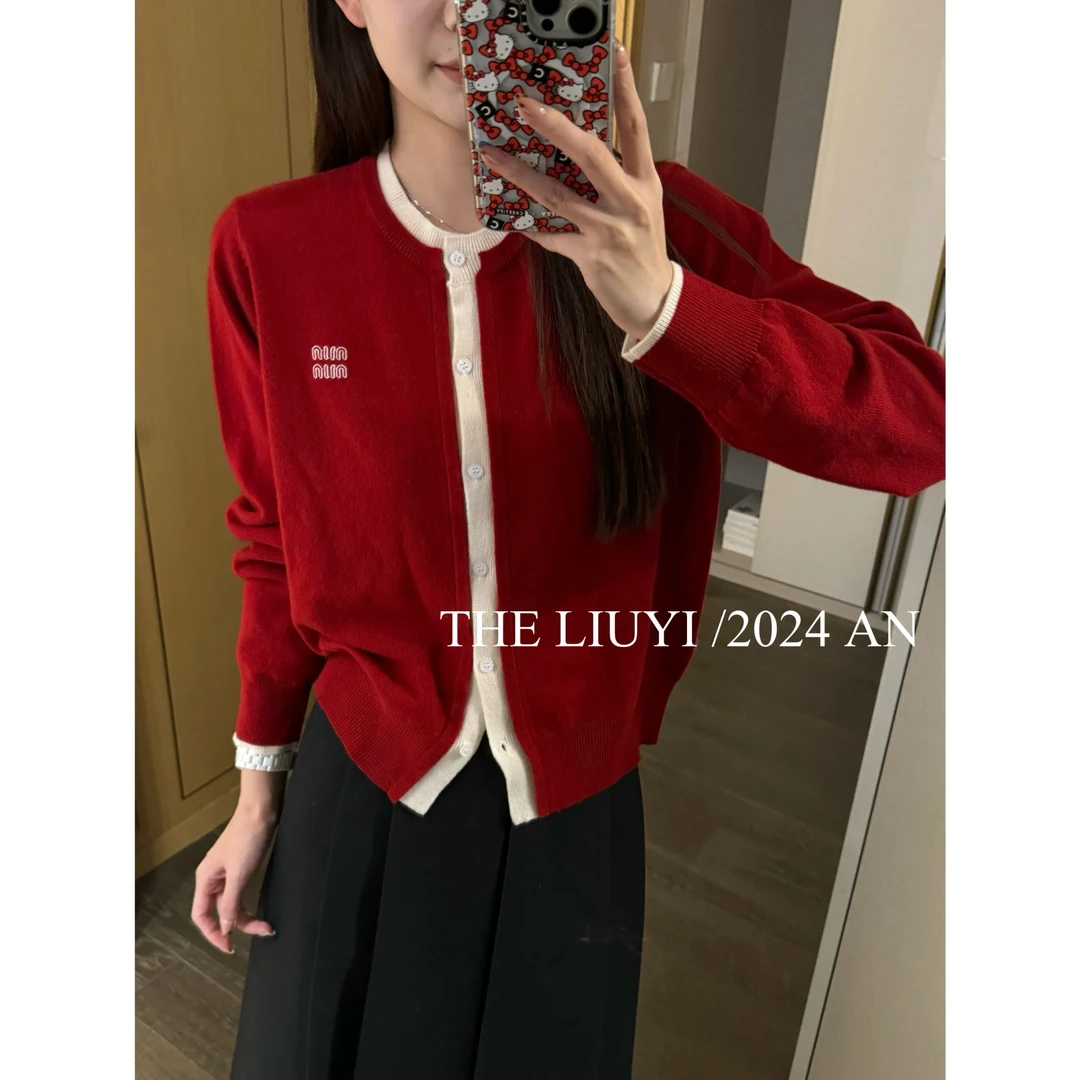 【LIUYI】撞色假两件针织衫48168