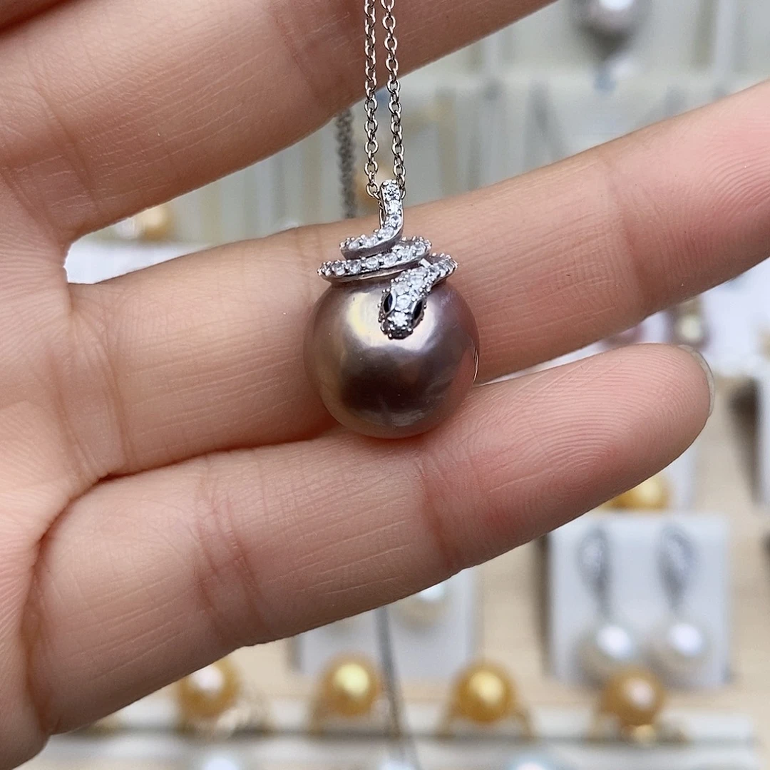 淡水珍珠颈饰银S925镶嵌