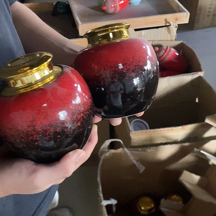 罐陶瓷茶叶罐密封罐家用摆件