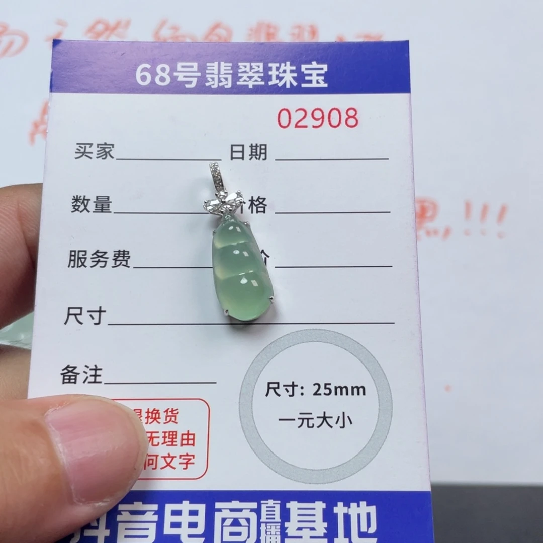 翡翠颈饰18K金镶嵌简*02908翡翠
