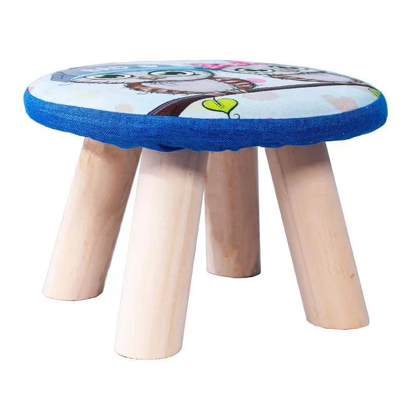 茶几凳小凳子蘑菇凳沙发凳动物布艺实木儿童矮凳家用换鞋凳大人