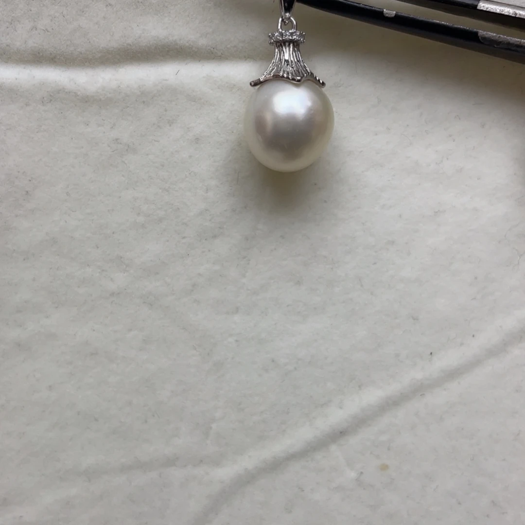海水珍珠吊坠(不含链)银S925镶嵌