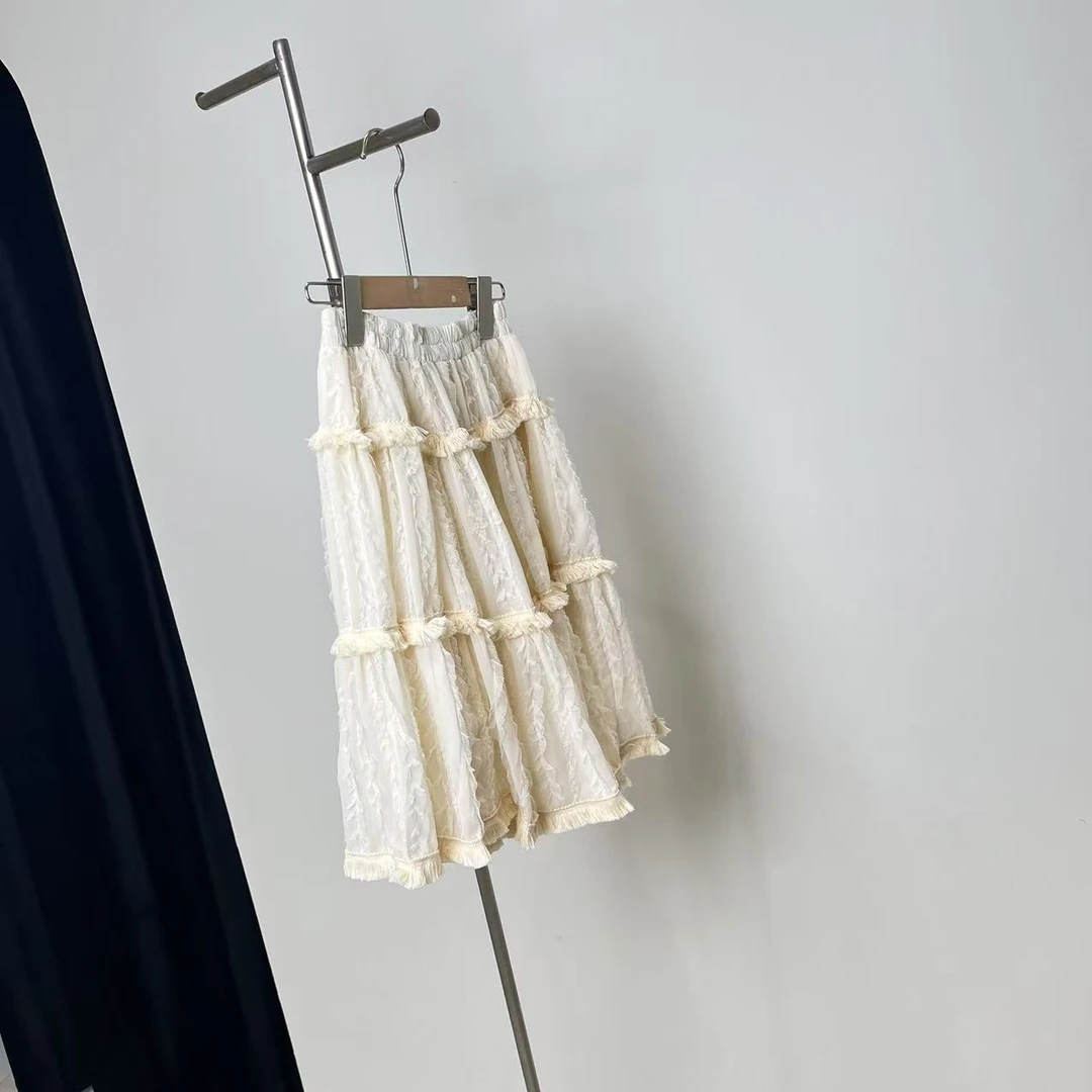 新款米色百搭半裙 b104 8218楚系