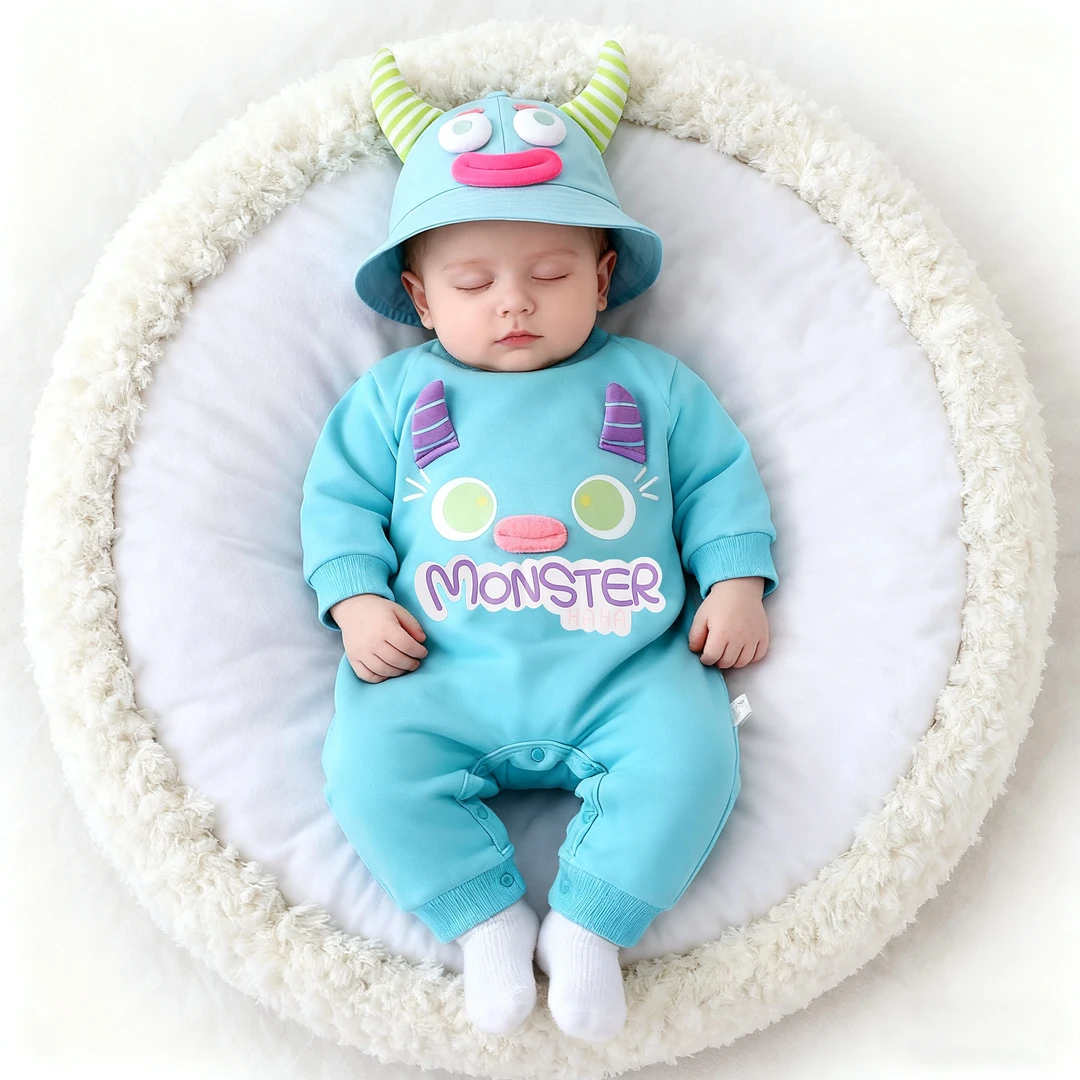 Tolo Rabbit/奇乐兔春秋款婴儿衣服宝宝小怪兽爬服长袖哈衣外出服