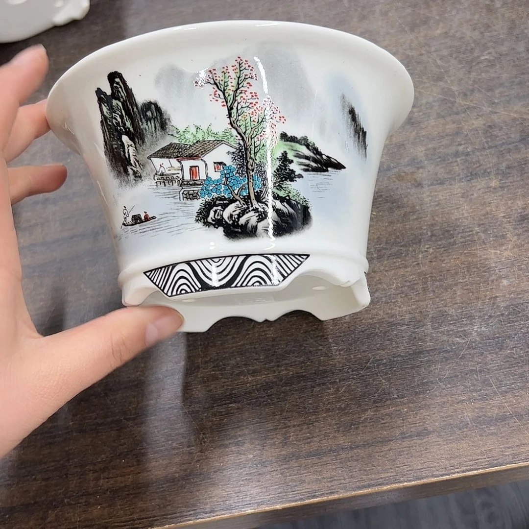 紫砂花盆449号瑕疵15/8cm