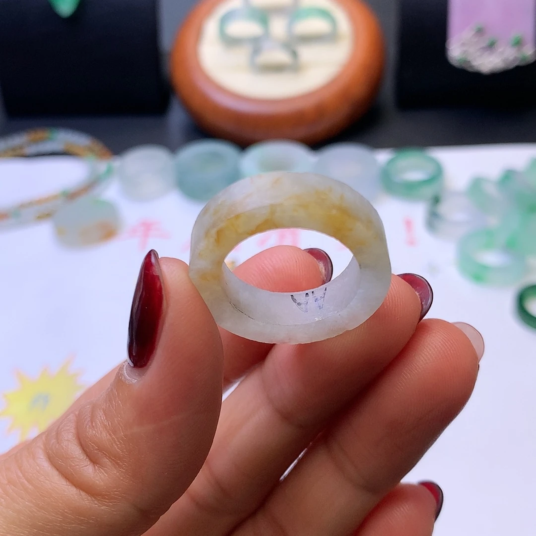 定制翡翠未镶嵌翡翠戒指19/21