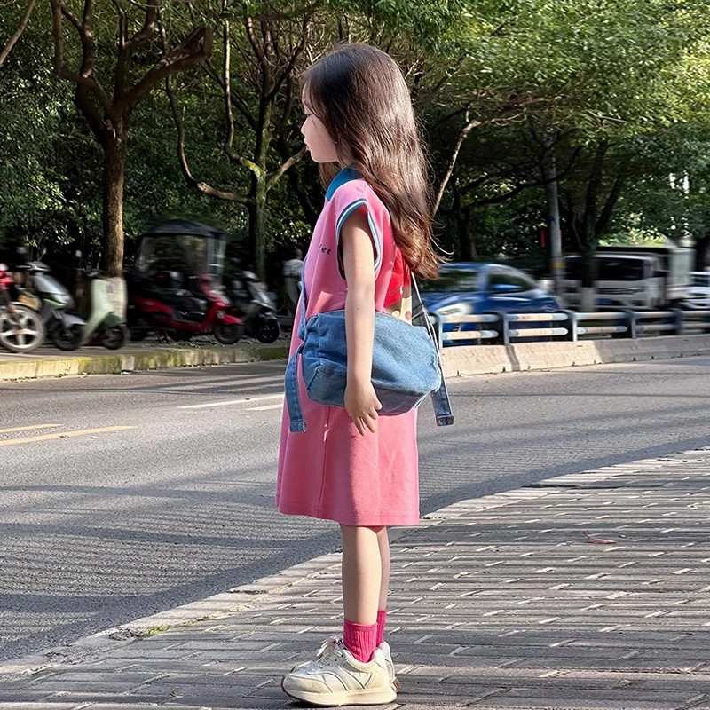 儿童裙子夏装2025新款女童夏季洋气公主裙女孩夏款炸街POLO连衣裙