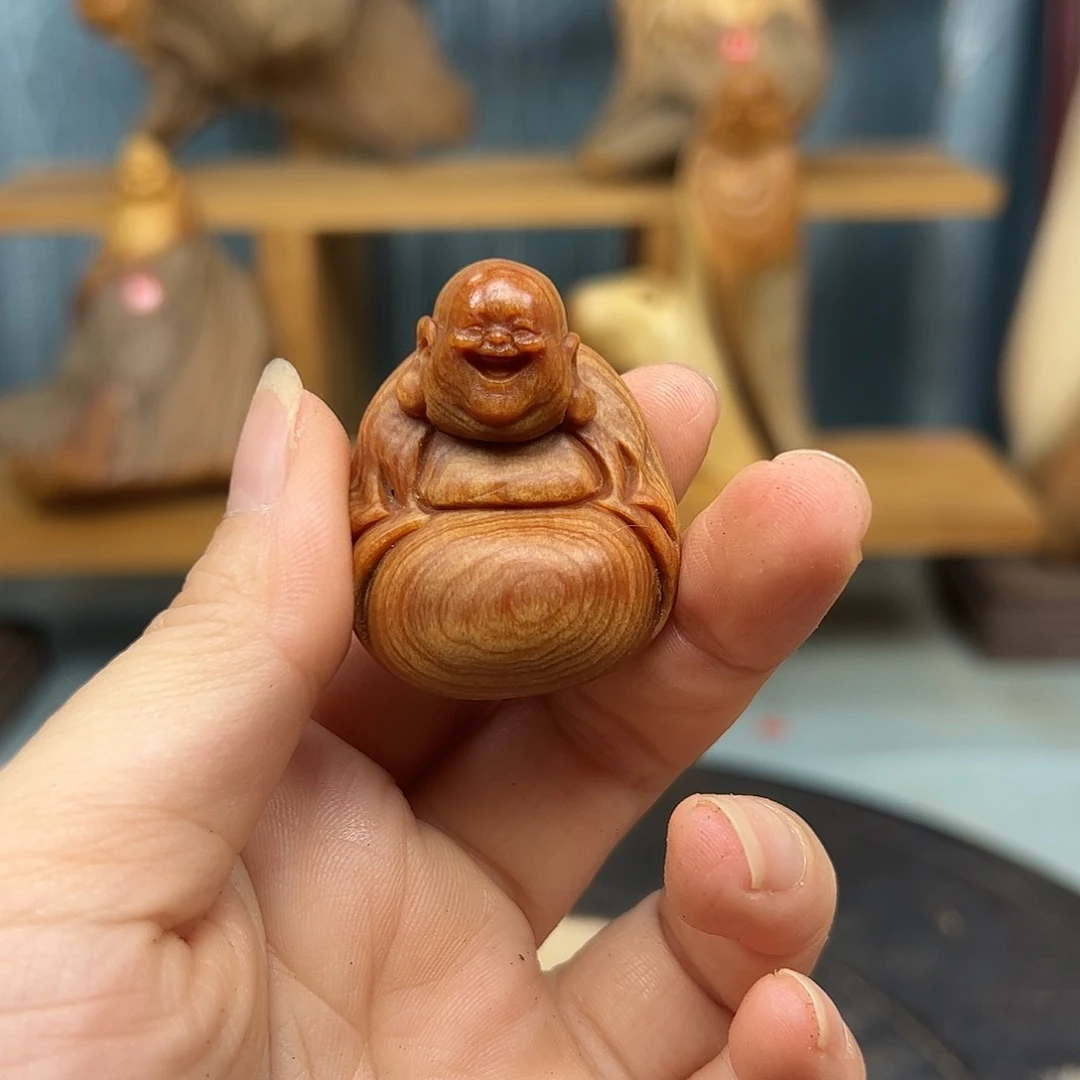 木茶*儿崖柏木摆件手把件