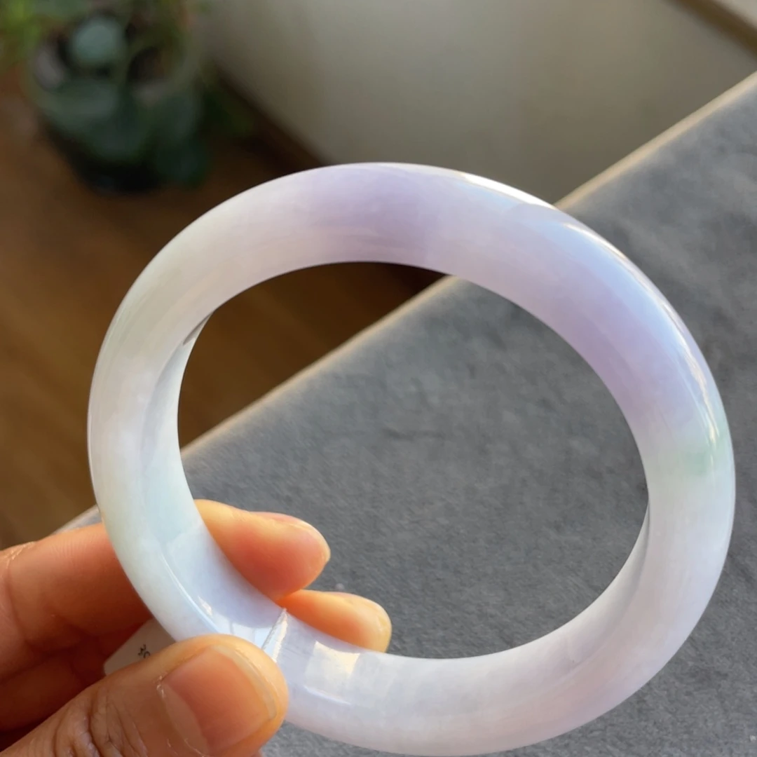 翡翠未镶嵌手镯紫罗兰