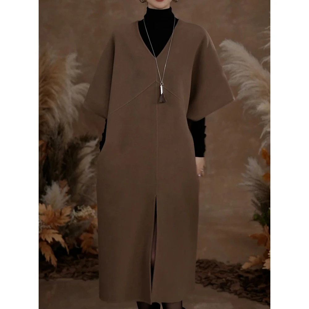 时尚高级感裙套装2025秋季新款高领打底针织衫+毛呢背心裙两件套