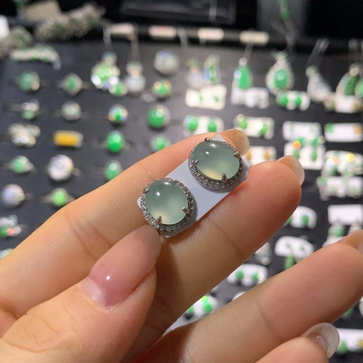 翡翠银S925镶嵌戒指
