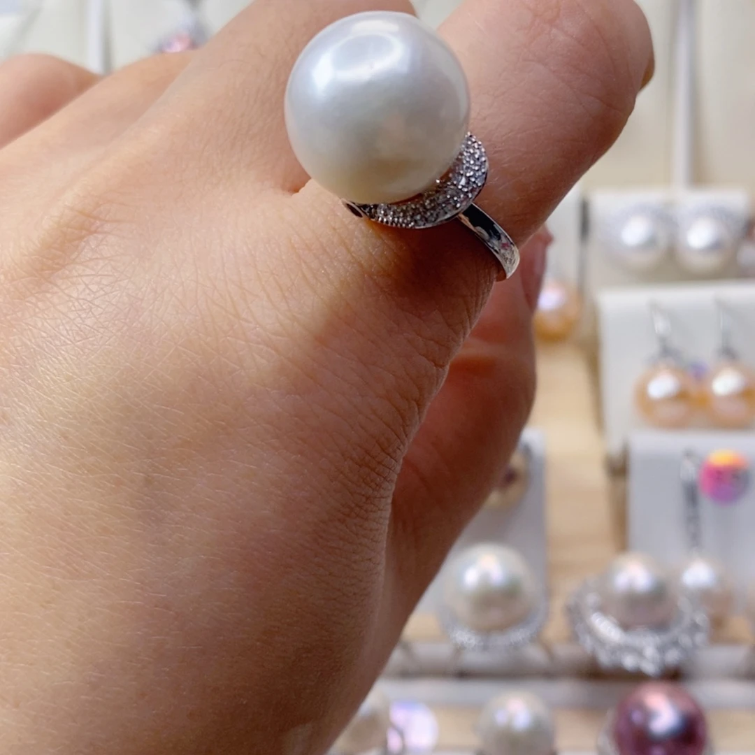 淡水珍珠戒指合金